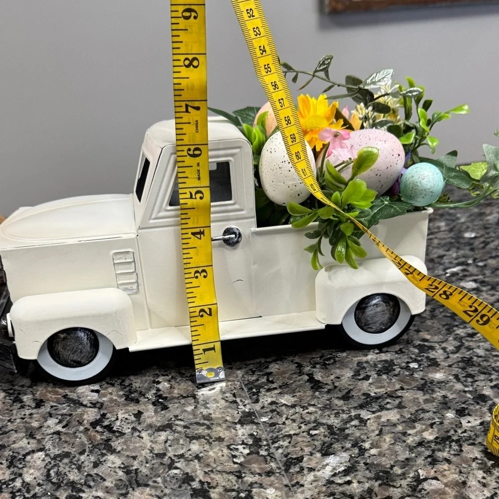Easter Bunny and White Truck Home Accent EUC